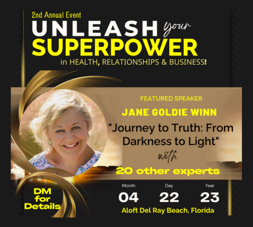 JANE GOLDIE WINN at Unleash Your Power event Delray Beach FL