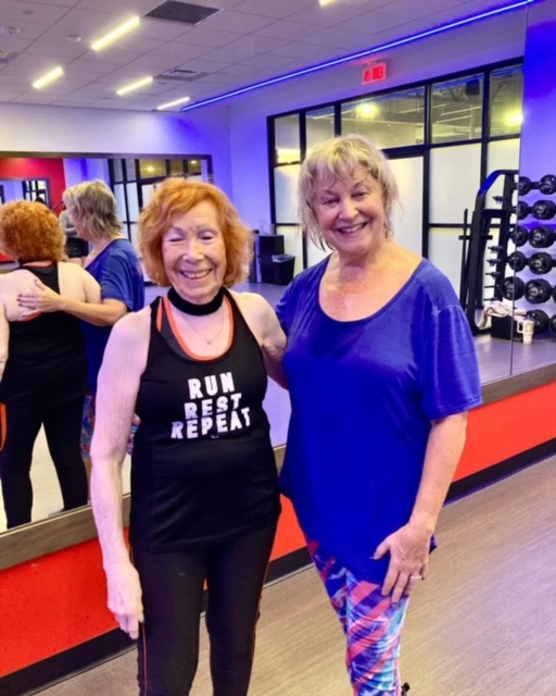 Jane Goldie Winn and Rita Libman working out at the gym. Self-Care Blog: It’s never too late to begin an exercise program!