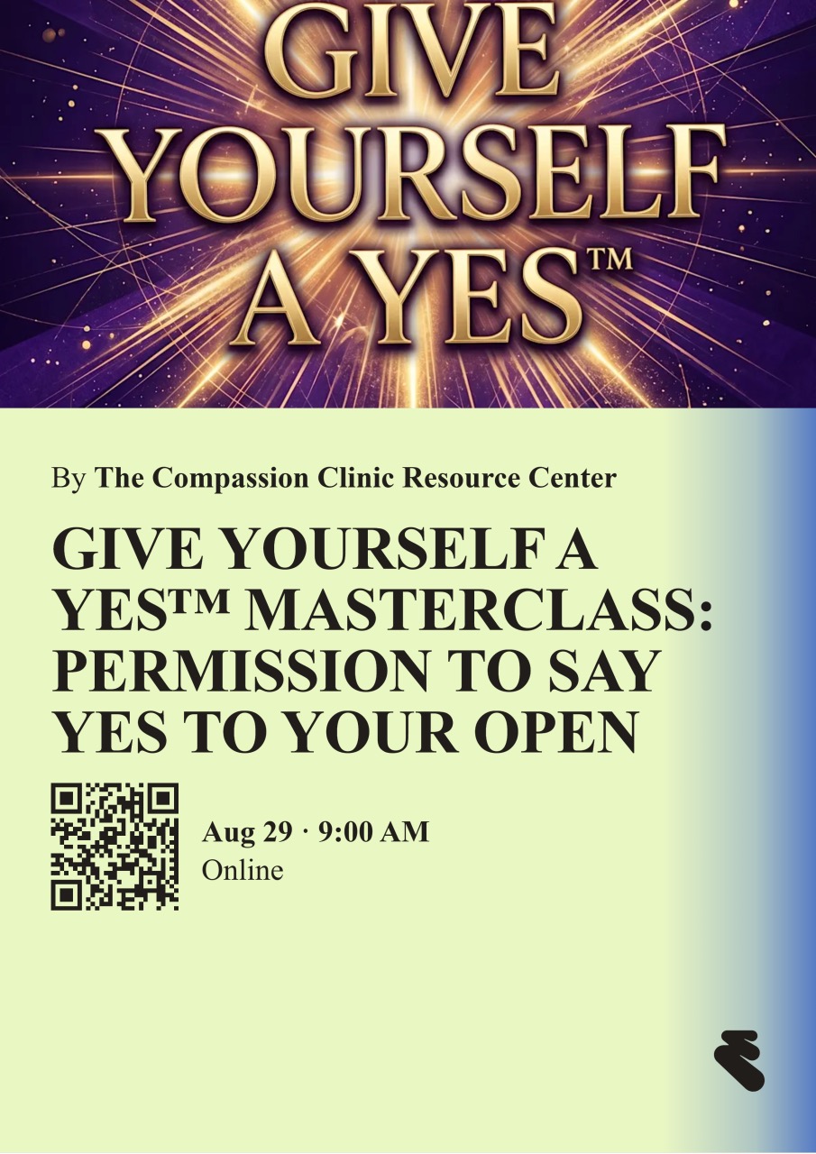 “Give Yourself a Yes” virtual summit Zoom, August 29, 2026, inspiring speakers Jane "Goldie" Winn, Dr. Gabriel Self, Andrea S. Randall, Billy Dennis “Give Yourself a Yes” virtual summit Zoom, August 29, 2026, inspiring speakers Jane "Goldie" Winn, Dr. Gabriel Self, Andrea S. Randall, Billy Dennis